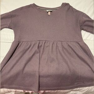 Women’s waffle knit long sleeve